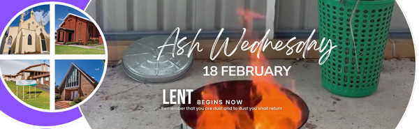 Brown White Photocentric Ash Wednesday Lent Facebook Post
